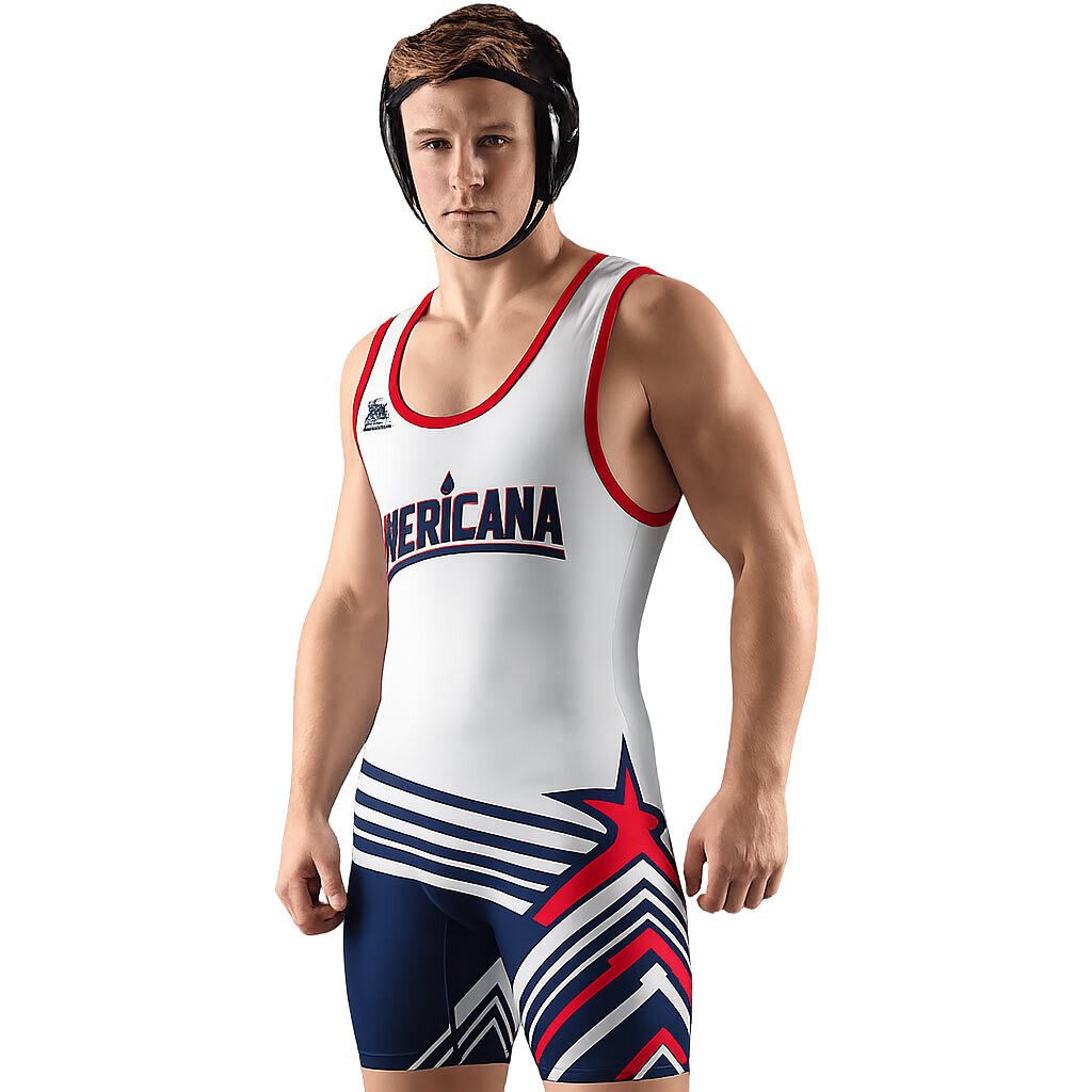 Custom wrestling singlets designed with the DAWG Wrestling Uniform Builder